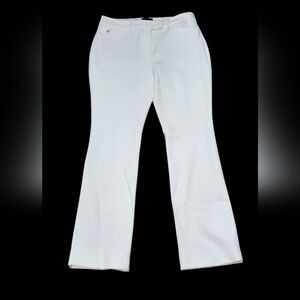 NWT White House Black Market Winter White Ponte Boot Cut Pants